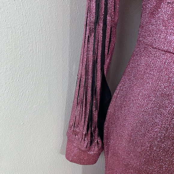 Nwot Sequined Sparkley Pink gown. Sz L. - Picture 5 of 12